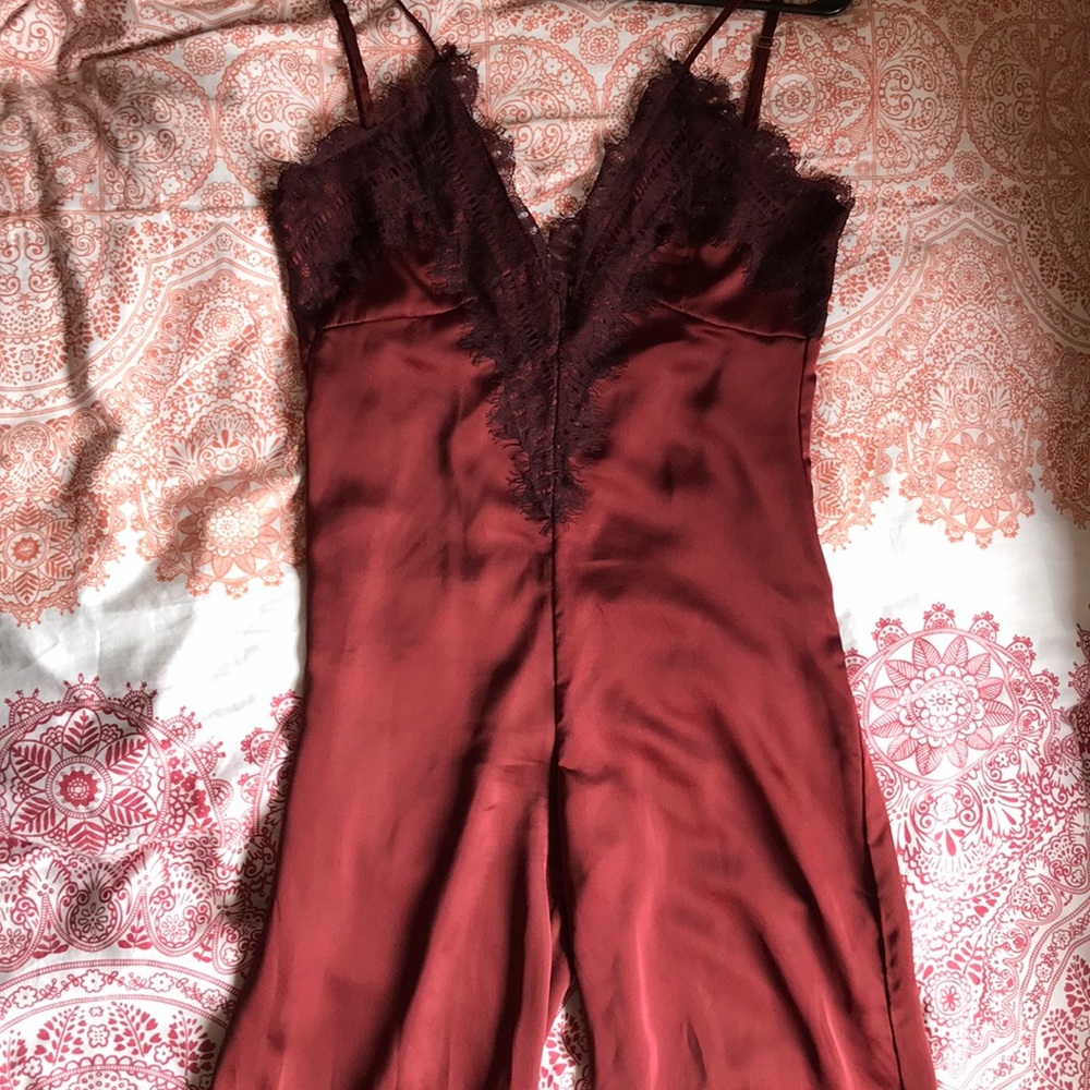 Nasty Gal Satin and Lace Jumper